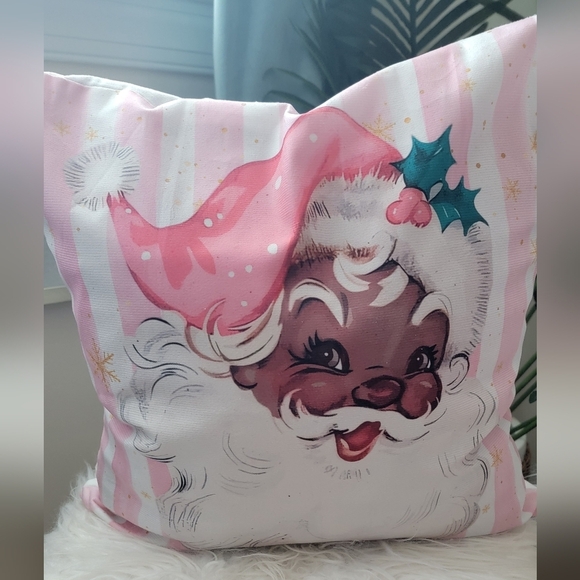 Vintage Brown Santa Claus Christmas Pillow Covers - Set of 2 covers only! - Picture 4 of 7